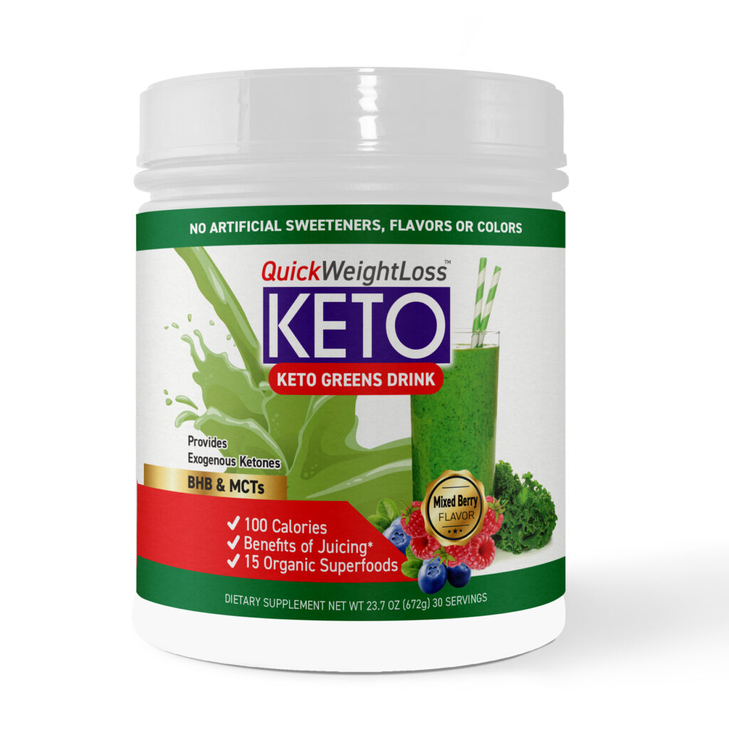 Keto Greens mixed berry drink jar